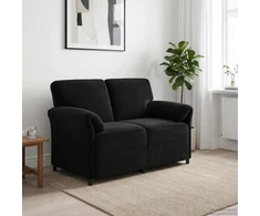 Dvitaškė sofa Juoda 138 x 83 x 95 cm Aksomas
