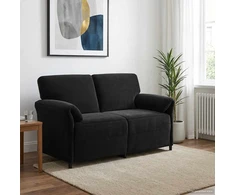 Dvitaškė sofa Juoda 158 x 83 x 95 cm Aksomas