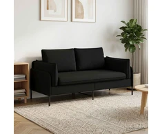 Dvitaškė sofa Juoda 188 x 81 x 89 cm Audinys