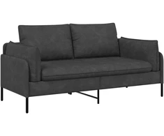 Dvitaškė sofa Juoda 188 x 81 x 89 cm Dirbtinė oda