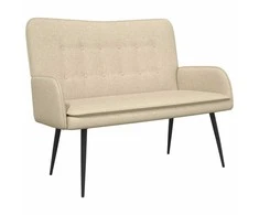Dvitaškė sofa Kreminė 115 x 61 x 87 cm Audinys