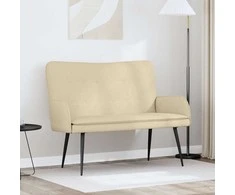Dvitaškė sofa Kreminė 115 x 61 x 87 cm Audinys