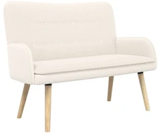 Dvitaškė sofa Kreminė 115 x 61 x 87 cm Bouclé