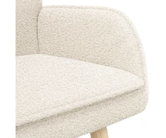 Dvitaškė sofa Kreminė 115 x 61 x 87 cm Bouclé
