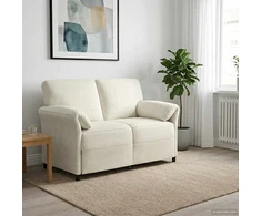 Dvitaškė sofa Kreminė 138 x 83 x 95 cm Aksomas