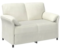 Dvitaškė sofa Kreminė 138 x 83 x 95 cm Aksomas