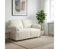 Dvitaškė sofa Kreminė 158 x 83 x 95 cm Aksomas