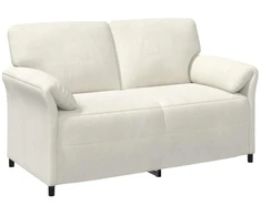 Dvitaškė sofa Kreminė 158 x 83 x 95 cm Aksomas