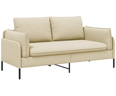 Dvitaškė sofa Kreminė 188 x 81 x 89 cm Audinys