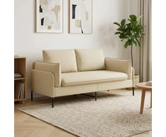 Dvitaškė sofa Kreminė 188 x 81 x 89 cm Audinys