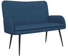 Dvitaškė sofa Mėlyna 115 x 61 x 87 cm Audinys