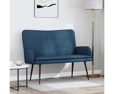 Dvitaškė sofa Mėlyna 115 x 61 x 87 cm Audinys