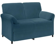 Dvitaškė sofa Mėlyna 138 x 83 x 95 cm Aksomas