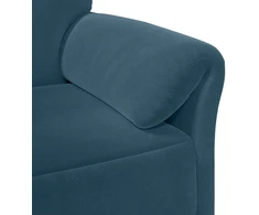 Dvitaškė sofa Mėlyna 138 x 83 x 95 cm Aksomas
