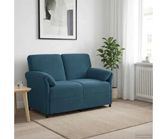 Dvitaškė sofa Mėlyna 138 x 83 x 95 cm Aksomas