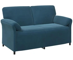 Dvitaškė sofa Mėlyna 158 x 83 x 95 cm Aksomas