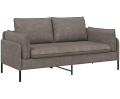 Dvitaškė sofa Pilka 188 x 81 x 89 cm Dirbtinė oda