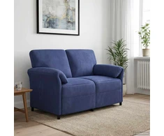 Dvitaškė sofa Policijos mėlyna 138 x 83 x 95 cm Aksomas