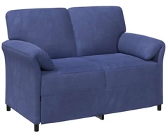 Dvitaškė sofa Policijos mėlyna 138 x 83 x 95 cm Aksomas