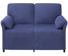 Dvitaškė sofa Policijos mėlyna 138 x 83 x 95 cm Aksomas