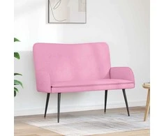 Dvitaškė sofa Rožinė 115 x 61 x 87 cm Audinys