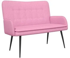 Dvitaškė sofa Rožinė 115 x 61 x 87 cm Audinys