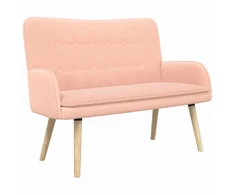 Dvitaškė sofa Rožinė 115 x 61 x 87 cm Bouclé