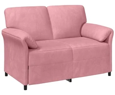 Dvitaškė sofa Rožinė 138 x 83 x 95 cm Aksomas