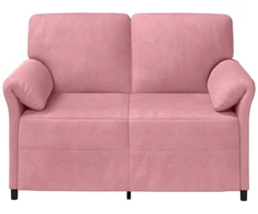Dvitaškė sofa Rožinė 138 x 83 x 95 cm Aksomas