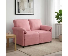 Dvitaškė sofa Rožinė 138 x 83 x 95 cm Aksomas