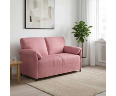 Dvitaškė sofa Rožinė 158 x 83 x 95 cm Aksomas