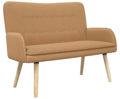 Dvitaškė sofa Smėlio 115 x 61 x 87 cm Bouclé