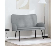 Dvitaškė sofa Šviesiai pilka 115 x 61 x 87 cm Audinys
