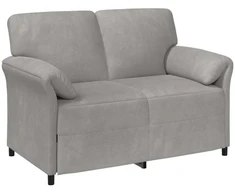 Dvitaškė sofa Šviesiai pilka 138 x 83 x 95 cm Aksomas