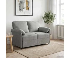 Dvitaškė sofa Šviesiai pilka 138 x 83 x 95 cm Aksomas