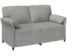 Dvitaškė sofa Šviesiai pilka 158 x 83 x 95 cm Aksomas