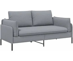 Dvitaškė sofa Šviesiai pilka 188 x 81 x 89 cm Audinys