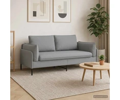 Dvitaškė sofa Šviesiai pilka 188 x 81 x 89 cm Audinys