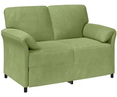 Dvitaškė sofa Šviesiai žalia 138 x 83 x 95 cm Aksomas