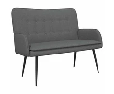 Dvitaškė sofa Tamsiai pilka 115 x 61 x 87 cm Audinys