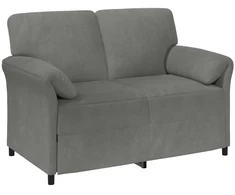 Dvitaškė sofa Tamsiai pilka 138 x 83 x 95 cm Aksomas