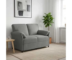 Dvitaškė sofa Tamsiai pilka 138 x 83 x 95 cm Aksomas