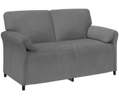 Dvitaškė sofa Tamsiai pilka 158 x 83 x 95 cm Aksomas