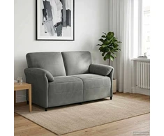 Dvitaškė sofa Tamsiai pilka 158 x 83 x 95 cm Aksomas