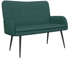 Dvitaškė sofa Tamsiai žalia 115 x 61 x 87 cm Audinys