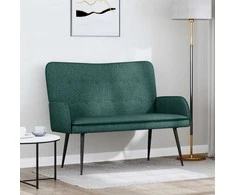 Dvitaškė sofa Tamsiai žalia 115 x 61 x 87 cm Audinys