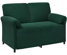 Dvitaškė sofa Tamsiai žalia 138 x 83 x 95 cm Aksomas