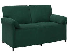 Dvitaškė sofa Tamsiai žalia 158 x 83 x 95 cm Aksomas