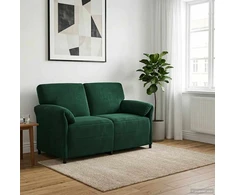 Dvitaškė sofa Tamsiai žalia 158 x 83 x 95 cm Aksomas