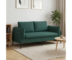 Dvitaškė sofa Tamsiai žalia 188 x 81 x 89 cm Audinys